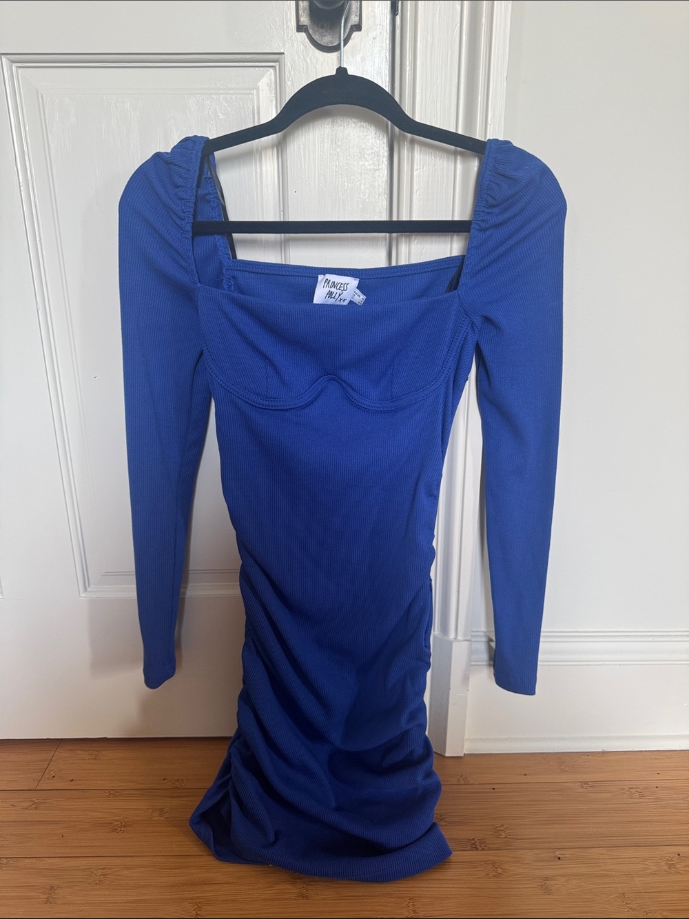 Princess Polly Royal Blue Long Sleeve Mini Dress